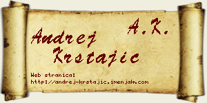 Andrej Krstajić vizit kartica